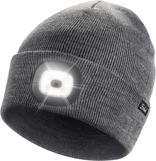 Unisex Beanie with the Light Gifts for Men Dad Father USB Rechargeable Caps