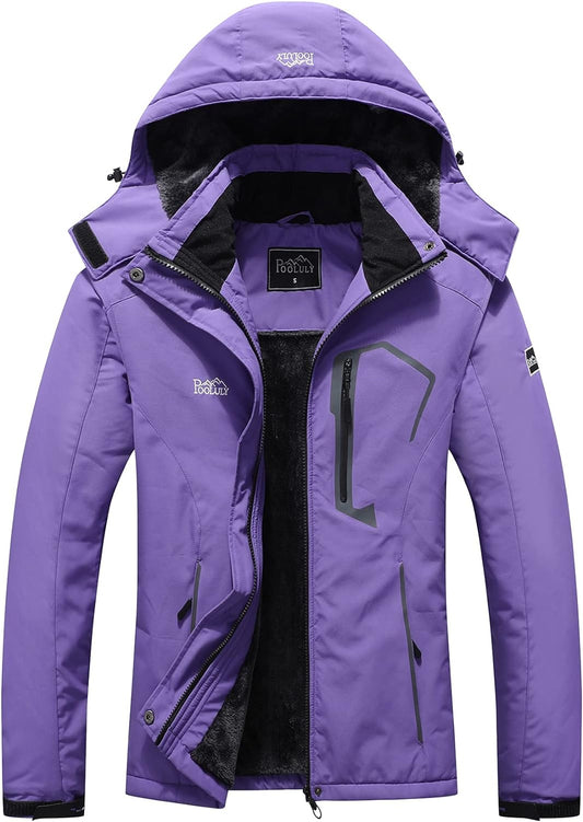 Women'S Ski Jacket Warm Winter Waterproof Windbreaker Hooded Raincoat Snowboarding Jackets