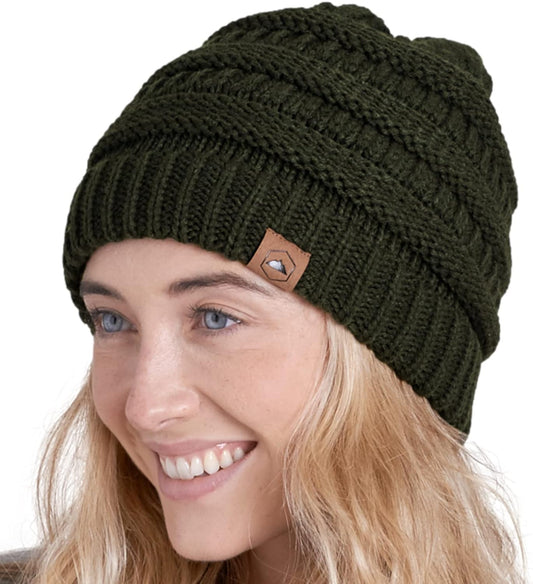 Womens Winter Hat - Warm Chunky Cable Knit Beanies - Winter Beanie Hats for Women Cold Weather - Beanies Women